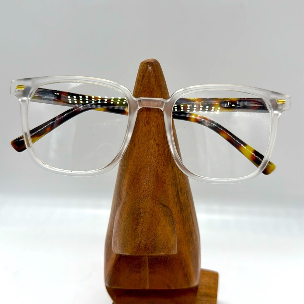 Reading Assist Glasses +2.50 Clear Oversize Frame Tortoise Shell Arms Unisex